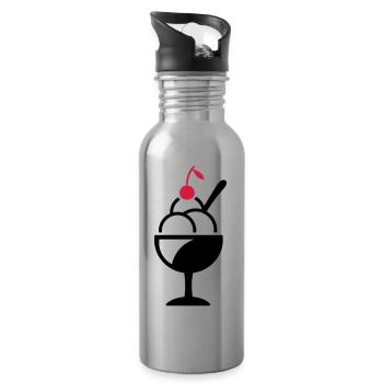 Sundae - Water bottle with straw - silver - Right