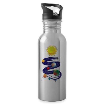 Painting Planets - Water bottle with straw - silver - Right