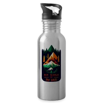 Gut mit der Natur umgehen - Bergwandern - Trinkflasche mit integriertem Trinkhalm - Lightsilver - Rechts