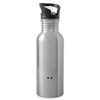 Funny Cat Sayings gifts for cat lovers - Water bottle with straw - silver - Right