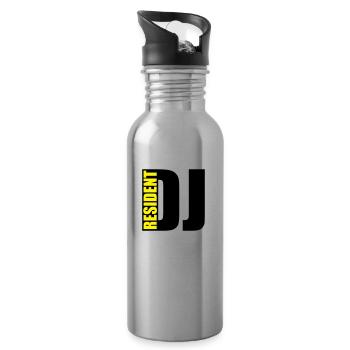 DJ - Trinkflasche mit integriertem Trinkhalm - Lightsilver - Rechts