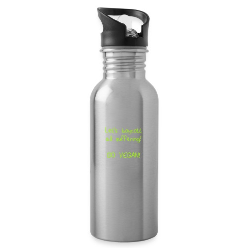 boycott suffering lime green png - Water bottle with straw