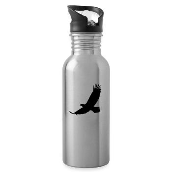 eagle - Trinkflasche mit integriertem Trinkhalm - Lightsilver - Rechts