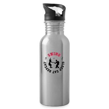 Swing - Eat - Sleep - Repeat - Gourde avec paille intégrée - argent clair - Droite