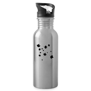 leaves - Water bottle with straw - silver - Right