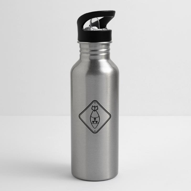 shield danger caution warning caution atomic bomb r Water bottle with straw