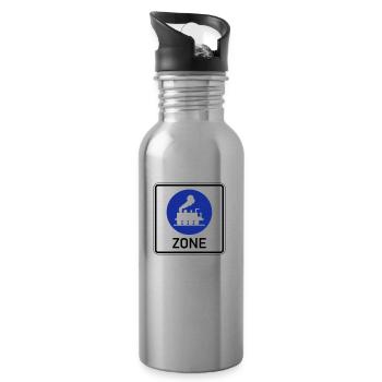 Zone Dampflok 2 - Trinkflasche mit integriertem Trinkhalm - Lightsilver - Rechts