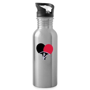 Tischtennis - Trinkflasche mit integriertem Trinkhalm - Lightsilver - Rechts