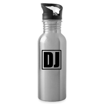 Dj - Trinkflasche mit integriertem Trinkhalm - Lightsilver - Rechts