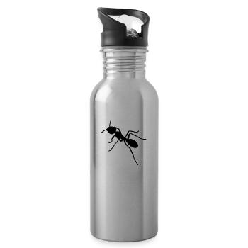 ant - Water bottle with straw - silver - Right