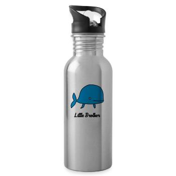 Frère Frangin Frere Naissance Bébé Frérot - Gourde avec paille intégrée - argent clair - Droite
