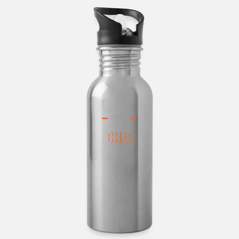 Ruhestand Chef Hund Tier - Trinkflasche mit integriertem Trinkhalm - Lightsilver