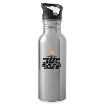 Mein Safeword lautet - Trinkflasche mit integriertem Trinkhalm - Lightsilver - Rechts