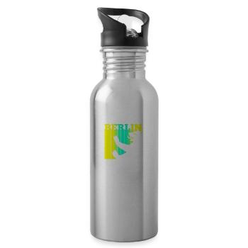 Bear of Berlin - Water bottle with straw - silver - Right