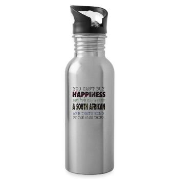 Heirate einen Südafrikaner - Trinkflasche mit integriertem Trinkhalm - Lightsilver - Rechts