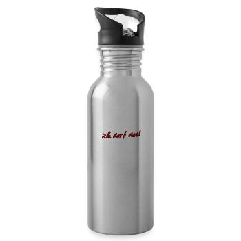 Rentner - Trinkflasche mit integriertem Trinkhalm - Lightsilver - Rechts