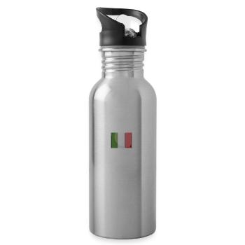 MADE IN ITALY White - Gourde avec paille intégrée - argent clair - Droite