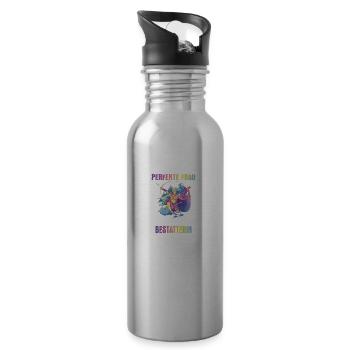 Bestatter Bestatterin Bestatten Beruf Spruch - Trinkflasche mit integriertem Trinkhalm - Lightsilver - Rechts