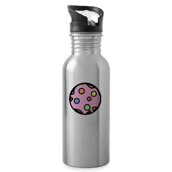 Keks - Trinkflasche mit integriertem Trinkhalm - Lightsilver - Rechts