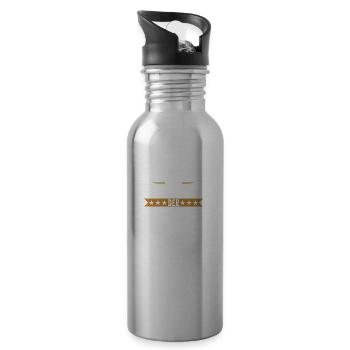 Zahntechniker Zahntechnik Zahnarzt Spruch - Trinkflasche mit integriertem Trinkhalm - Lightsilver - Rechts