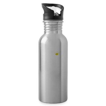 Camping Fashion with Caravan - Glamping - Water bottle with straw - silver - Right