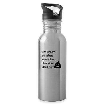 Das kannst du schon so machen... - Trinkflasche mit integriertem Trinkhalm - Lightsilver - Rechts