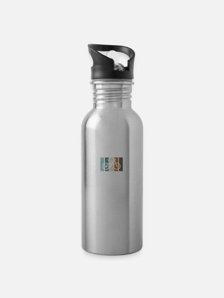E-Bike Spruch - Trinkflasche mit integriertem Trinkhalm - Lightsilver