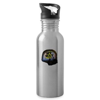 TOMZOFF My Way - Trinkflasche mit integriertem Trinkhalm - Lightsilver - Rechts
