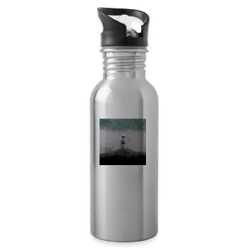Lonely Voyager 051 - Trinkflasche mit integriertem Trinkhalm - Lightsilver - Rechts