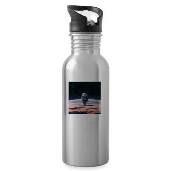 Lonely Voyager 054 - Trinkflasche mit integriertem Trinkhalm - Lightsilver - Rechts