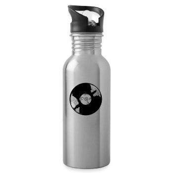 Eye Horror Vinyl Record - Water bottle with straw - silver - Right