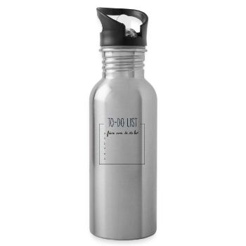 Aufgabenliste - Trinkflasche mit integriertem Trinkhalm - Lightsilver - Rechts