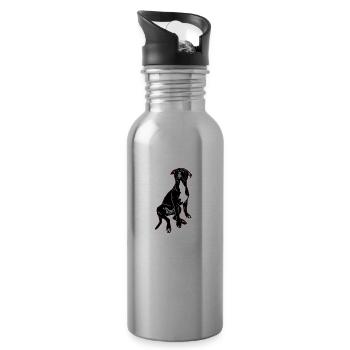 American Bully - Water bottle with straw - silver - Right