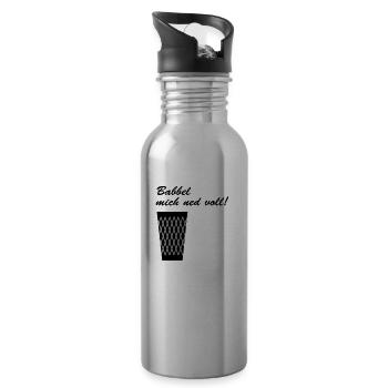 Ribbed babble me ned full #Hessisch #FFM - Water bottle with straw - silver - Right