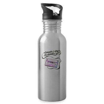 eddie munson eleven - Water bottle with straw - silver - Right