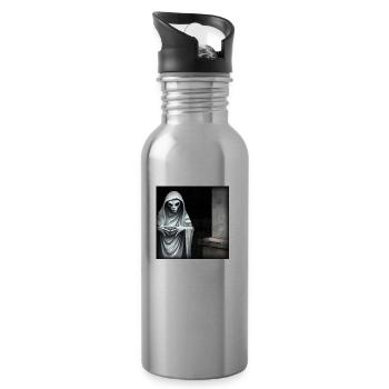 Spooky Alien - Water bottle with straw - silver - Right