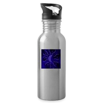 MANDALA LUNE ÉLECTRIQUE - Gourde avec paille intégrée - argent clair - Droite