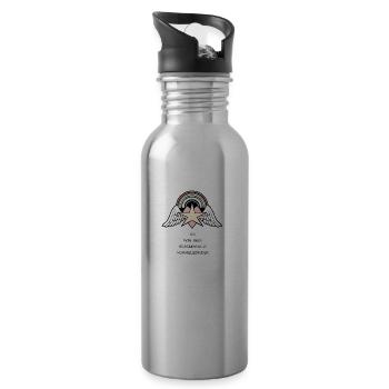 wundervoller Himmelsbruder - Trinkflasche mit integriertem Trinkhalm - Lightsilver - Rechts