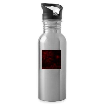 SONNE UND ROTE PYRAMIDEN - Trinkflasche mit integriertem Trinkhalm - Lightsilver - Rechts