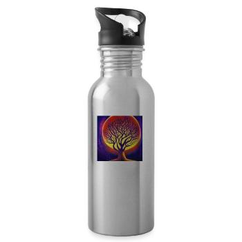 Tree In The Sun - Gourde avec paille intégrée - argent clair - Droite
