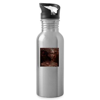 femme de l'arbre - Gourde avec paille intégrée - argent clair - Droite