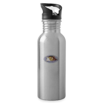 Eier Bacon Frühstück - Trinkflasche mit integriertem Trinkhalm - Lightsilver - Rechts