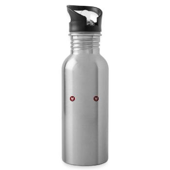 Daheim im Burgenland - Trinkflasche mit integriertem Trinkhalm - Lightsilver - Rechts