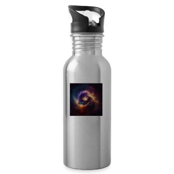 Univers cosmique n°8 - Gourde avec paille intégrée - argent clair - Droite