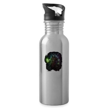 Ork-Zauberer - Trinkflasche mit integriertem Trinkhalm - Lightsilver - Rechts