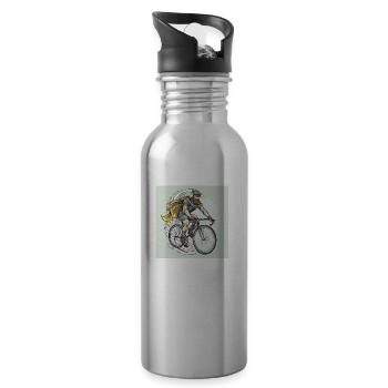 Road Warrior - Viking Warrior Road Cyclist - Gourde avec paille intégrée - argent clair - Droite