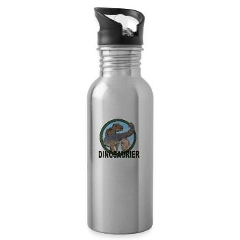 Dinos - Trinkflasche mit integriertem Trinkhalm - Lightsilver - Rechts
