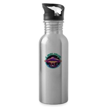 Ich glaube - UFO - Trinkflasche mit integriertem Trinkhalm - Lightsilver - Rechts