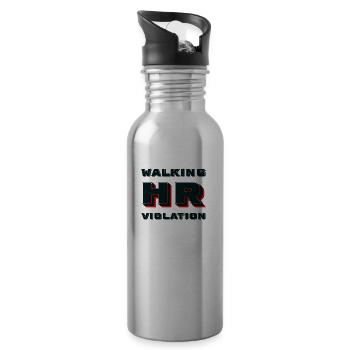 walking HR violation - Water bottle with straw - silver - Right