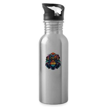 Orang Utan - Trinkflasche mit integriertem Trinkhalm - Lightsilver - Rechts